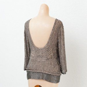 Parker Sequin Silver Top